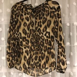 Banana Republic Leopard Print Blouse